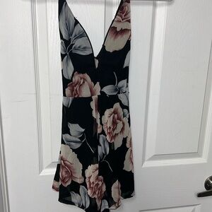 Rose Floral Mesh Romper